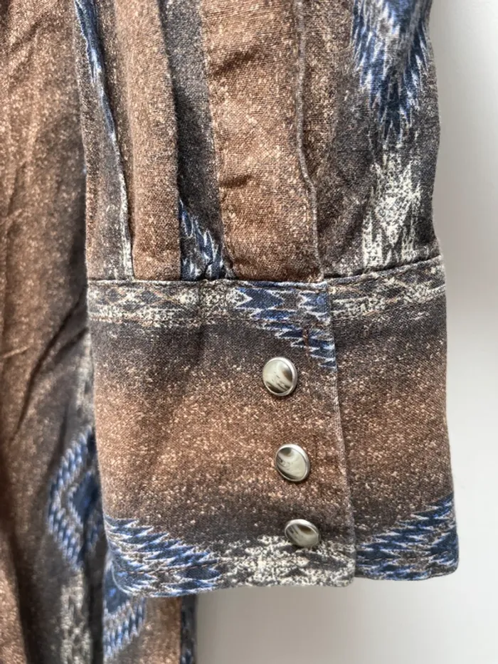 Wrangler vintage shirt brown Mens Size XXL - photo numéro 4