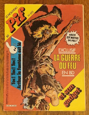 Ancien magazine le nouveau pif bd la guerre du feu 1982 vintage