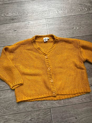 Gilet maille moutarde Z 2 ans