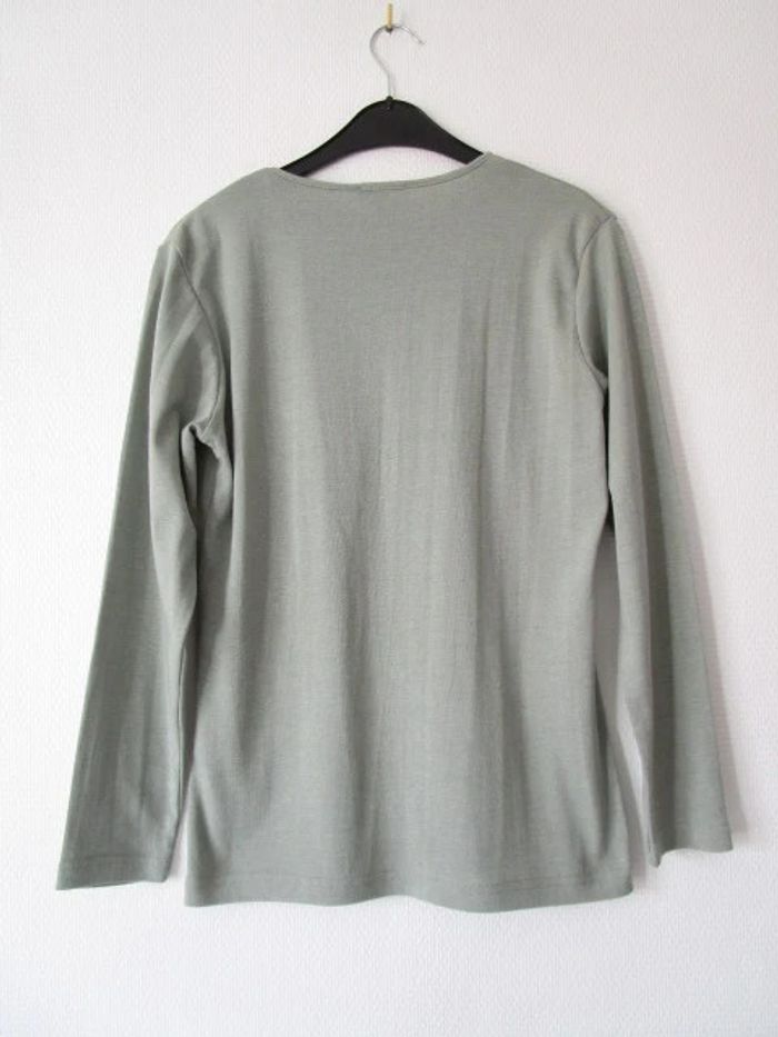 T-shirt vert vintage fleurs 40 TBE - photo numéro 9