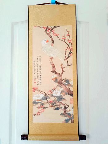 Tableau Peinture chinoise oiseaux et fleur