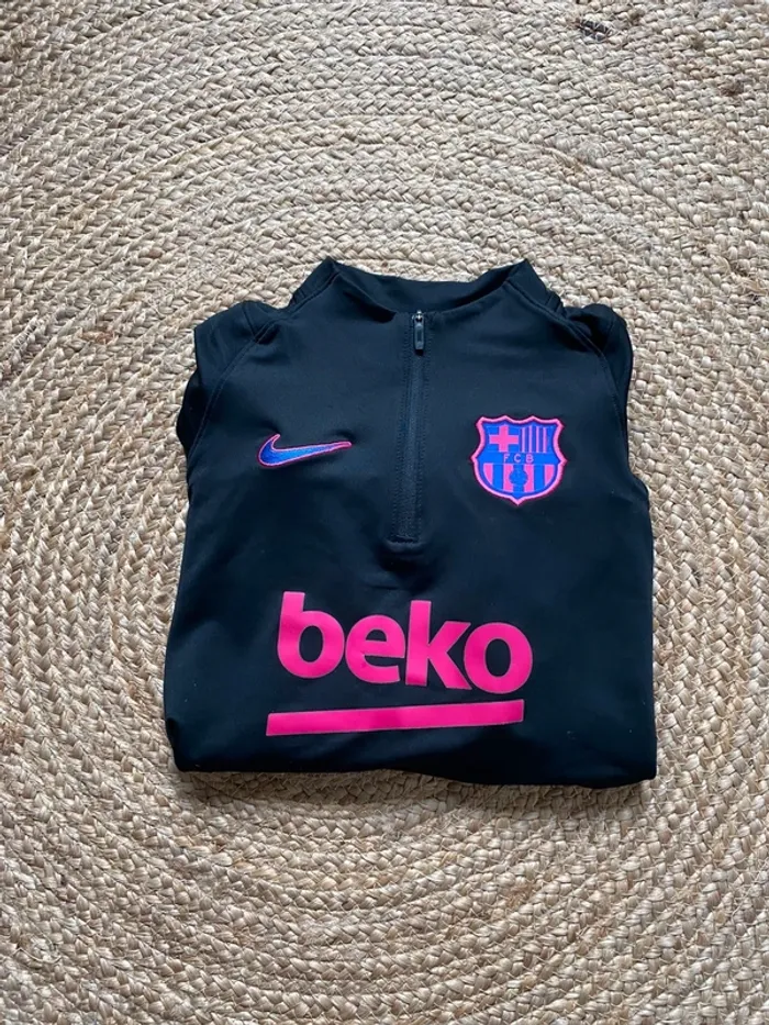Veste Officielle 1/4 Zip Nike FC Barcelone 2022/2023 – Taille M Enfant