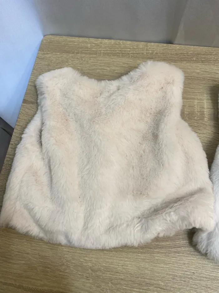 Lot de 2 boléros type moumoute beige et blanche In Extenso/Sergent Major 18 mois - n3m - photo numéro 4