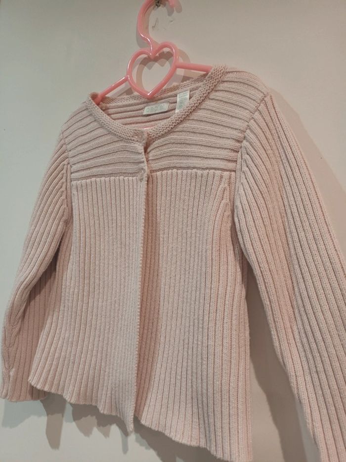 Gilet rose pâle 4ans - photo numéro 2