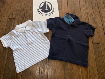 Lot polo petit bateau 6 mois