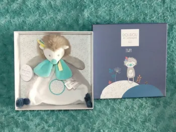 Doudou plat hérisson Tiwipi Doudou et compagnie 🦔Neuf