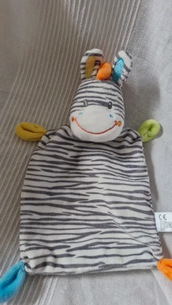 Doudou plat Zèbre  Nicotoy