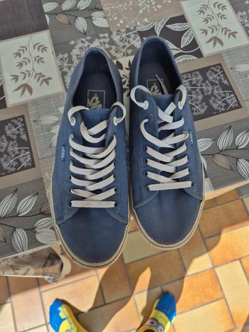 Basket en toile vans bleu