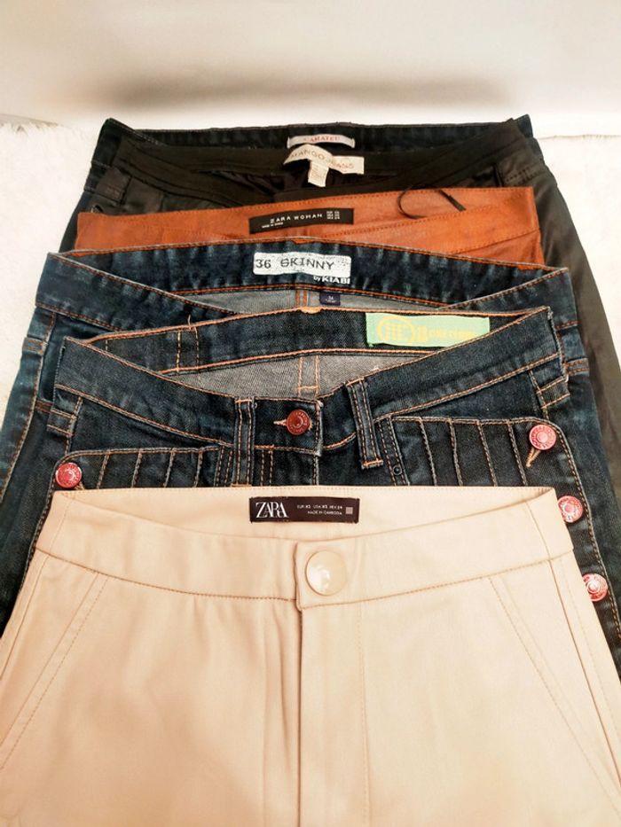 Lot de 6 pantalons S et XS marques divers