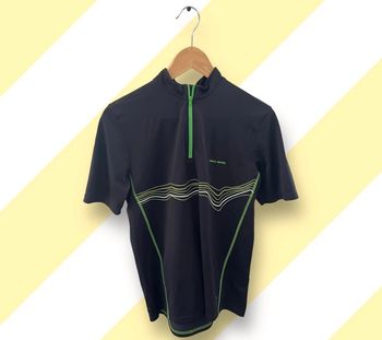 Maillot de cyclisme noir et vert B’ Twin Rockrider