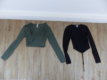 lot de 2 hauts courts/crop top