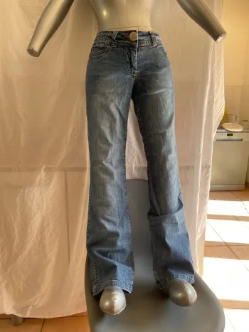 jeans droit Basic One bleu taille M