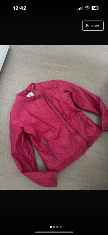 Veste simili cuir 12 ans okaidi
