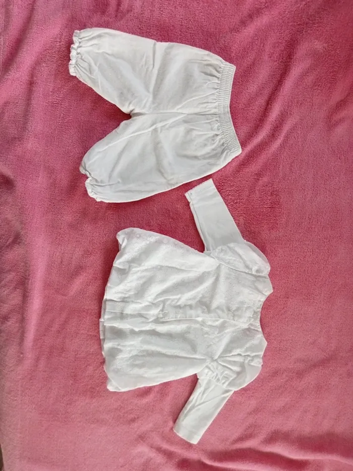 Ensemble blouse pantalon blanc - photo numéro 3