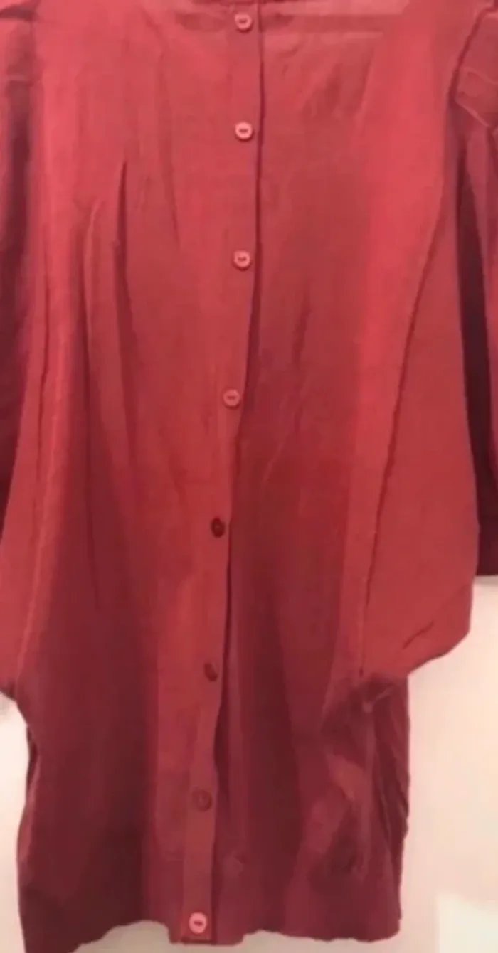 Haut femme camaïeu été très léger demie manche Bordeaux taille XL - photo numéro 3