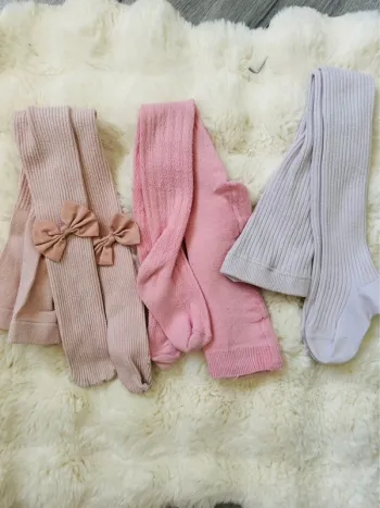 Lot collants Girly rose