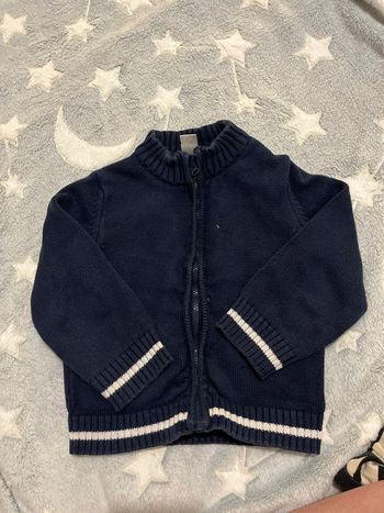 Gilet maille bleu marine
