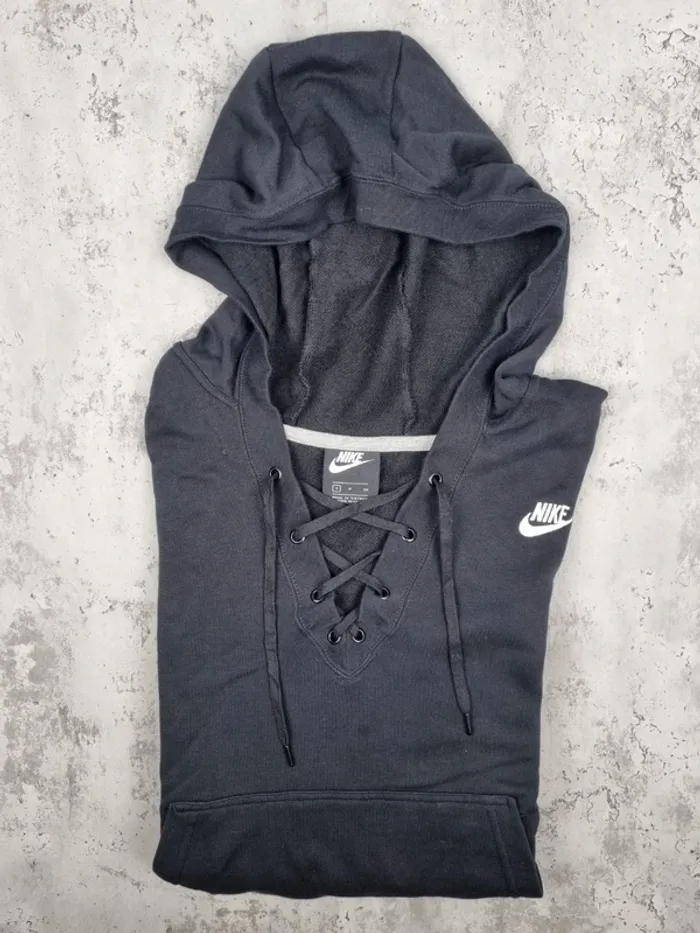 Sweat à capuche noir Nike – Taille S Femme (mesures en photos) - photo numéro 2
