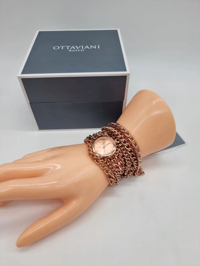 Ottaviani montre femme quartz multi rangs or rose - photo numéro 4