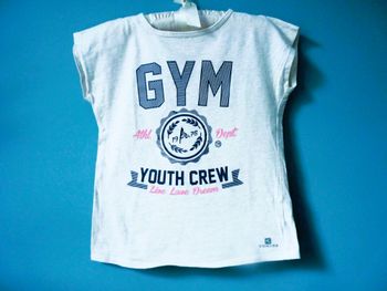 T-shirt Fille Decathlon 8 ans sport gym tbe manches courtes