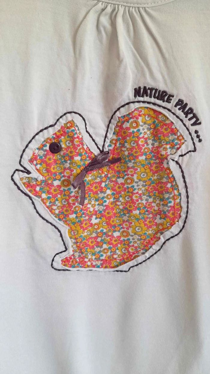 Tee-shirt blanc manches longues NKY 10 ans - photo numéro 3