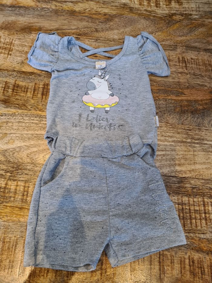 Ensemble body short 9 12 mois 74 cm été - photo numéro 5