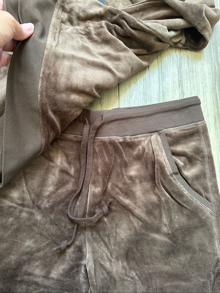 Ensemble veste jogging velours marron femme L - photo numéro 3