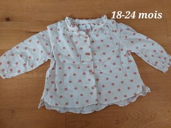 Blouse zara pois rose