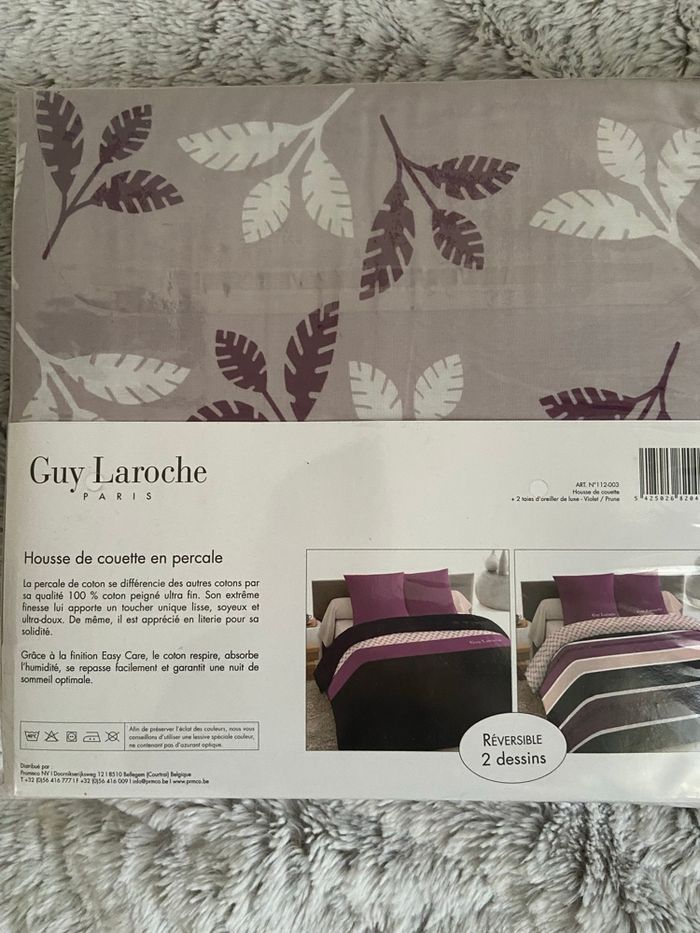 2 parure de lit 240/220 Guy Laroche 100% percale de coton neuves - photo numéro 3