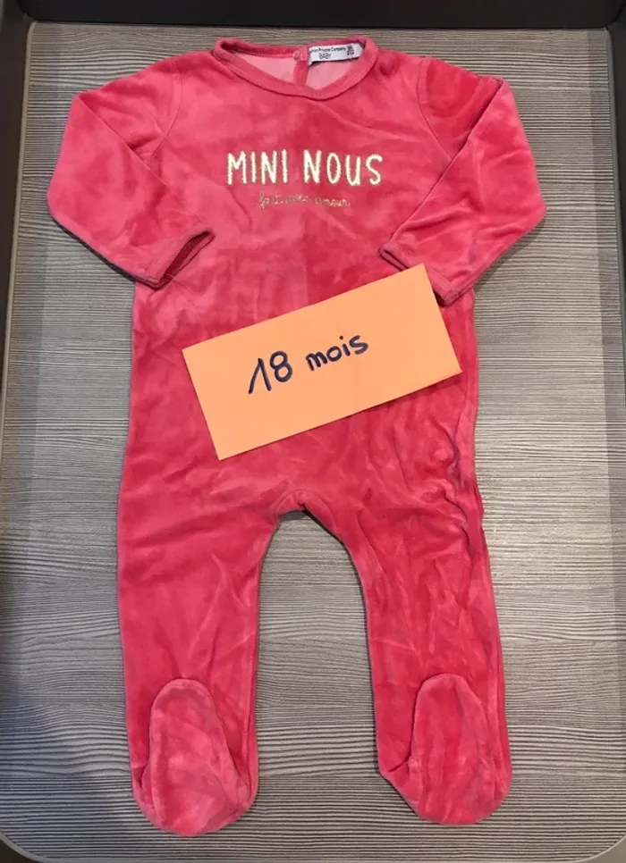 Pyjama rose mini nous 18 mois 🌸