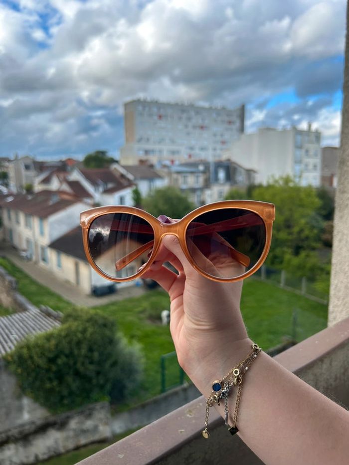Lunette de soleil marron clair - photo numéro 2