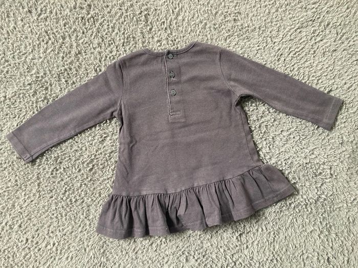 Teeshirt ML gris foncé 12 mois - photo numéro 2