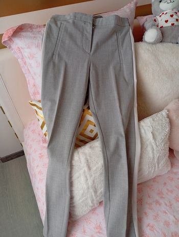 Pantalon gris Zara liseré