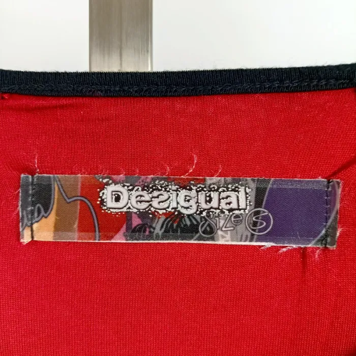 Tunique longue Desigual multicolore imprimé floral manches longues col rond T38A1305 - photo numéro 4