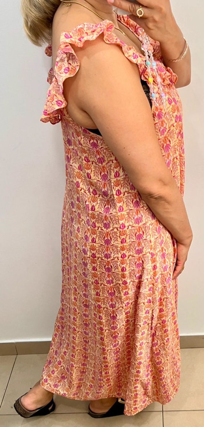 Robe longue fluide avec volant Taille 36-38 - photo numéro 4