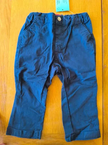 315158 pantalon bleu marine garçon 18 mois tissaia