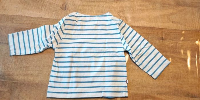 Lot de 2 pantalons + 2 hauts manches longues rayés bleus - photo numéro 4