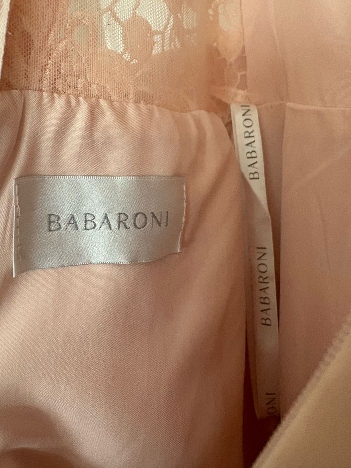 Robe longue dentelle Rose Poudré de Babaroni - photo numéro 4