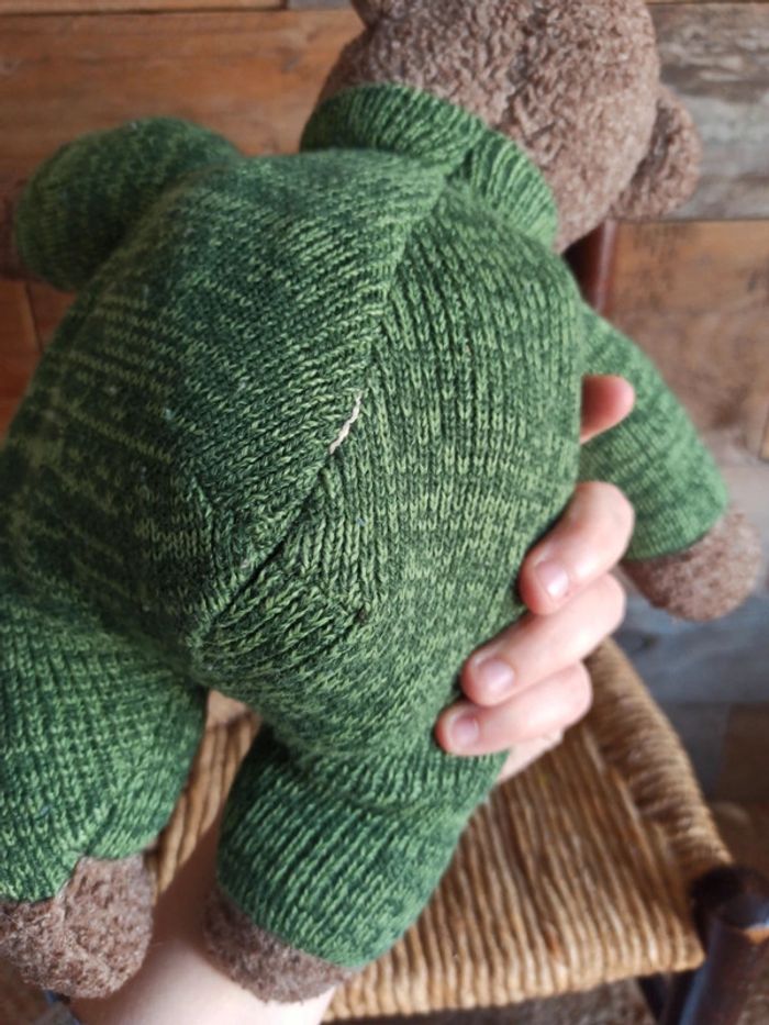 Peluche ours tricotou vintage jemini - photo numéro 7
