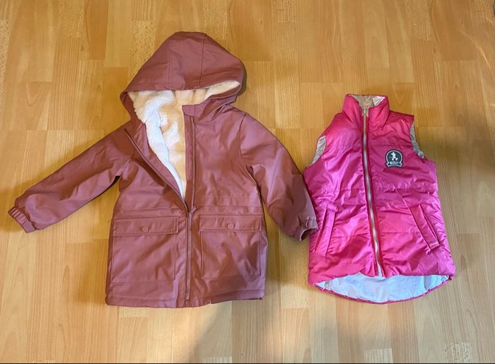 Manteau + doudoune sans manche  fille