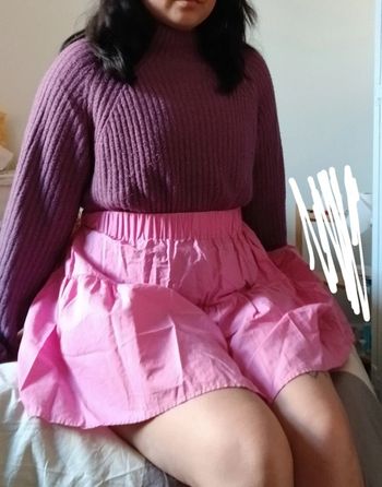Mini jupe fluide taille élastique