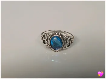 Bague argentée en acier inoxydable