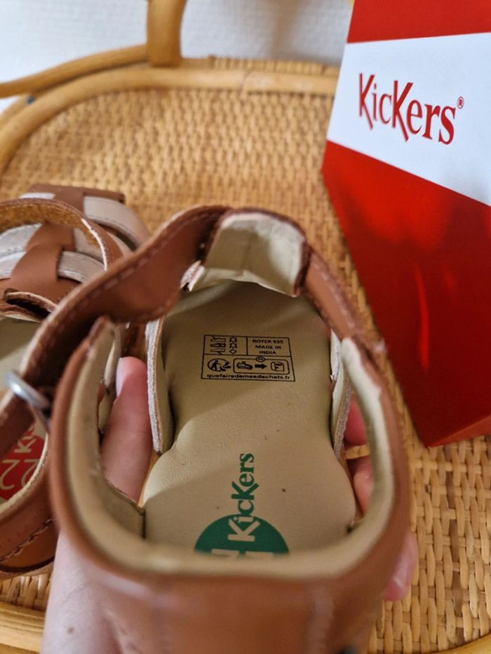 Sandales kickers kick flo camel pointure 22 - photo numéro 8