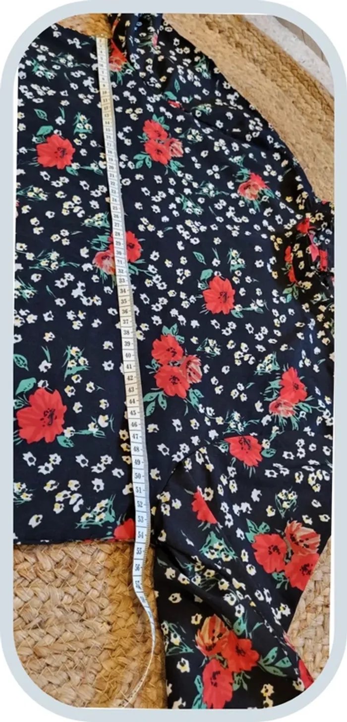 Blouse motif floral à manches longues - Shein - Noir - Femme - Très bon état - photo numéro 6