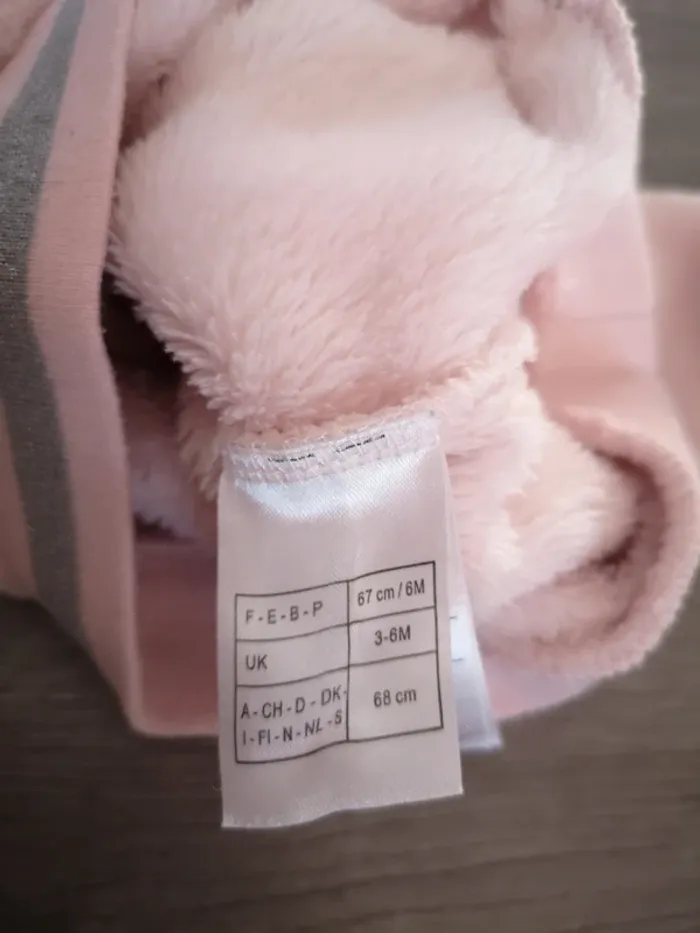 Sweat pilou pilou tout doux rose pale - photo numéro 3