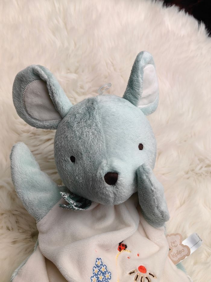 Doudou peluche marionnette souris verte Kaloo K210003 - photo numéro 9