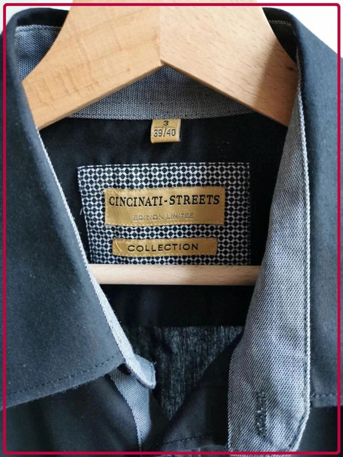 Chemise noir homme - photo numéro 2