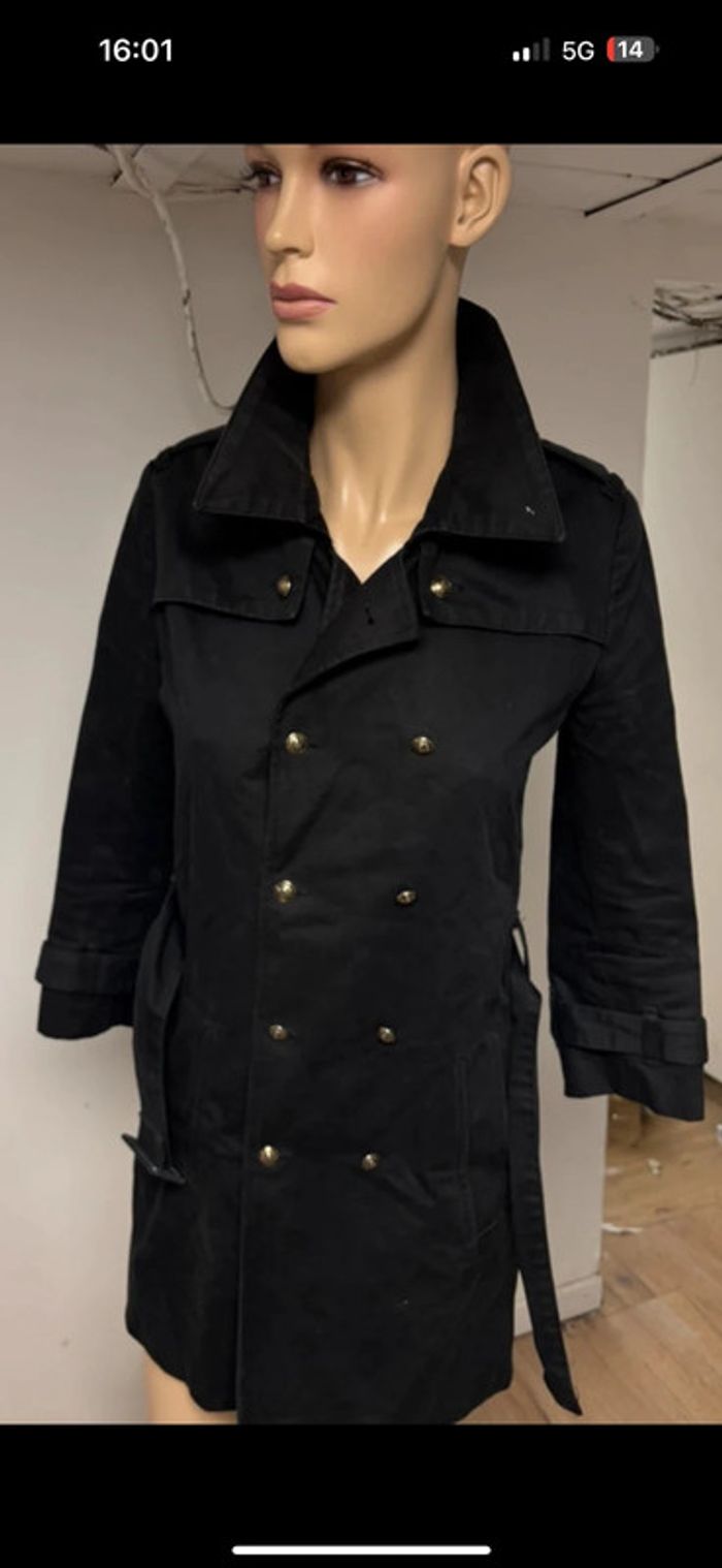 Trench noir The Kooples neuf avec ceinture – taille M - photo numéro 14