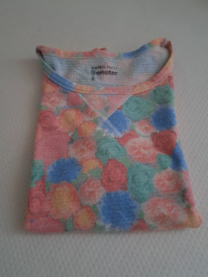 Pull léger multicolore à manches 3/4 - photo numéro 2