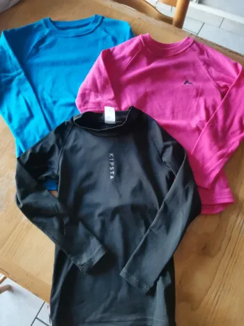 Lot de 3 t-shirts ML fille 8 ans